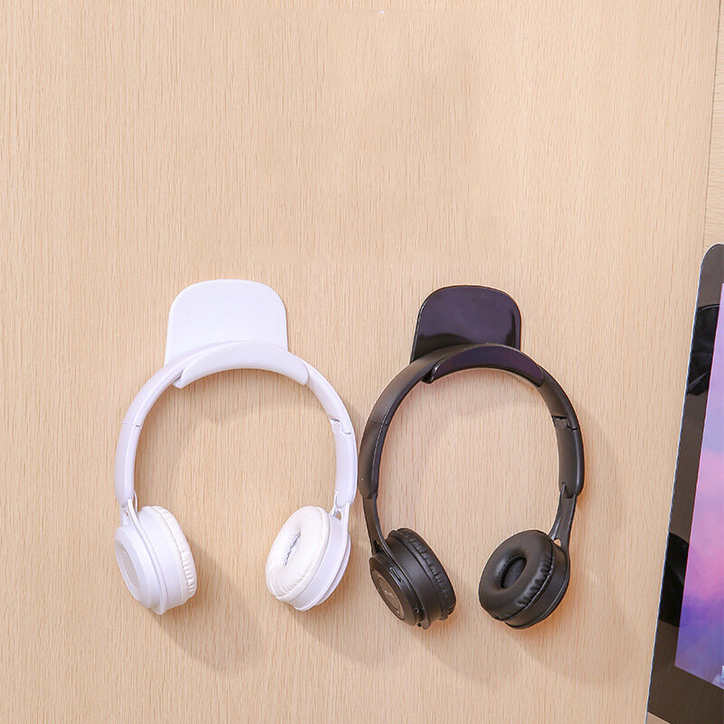 Uchwyt słuchawkowy bez dziurkowania hak przechowywanie do sypialni na ścianie słuchawki komputerowe stojak na słuchawki