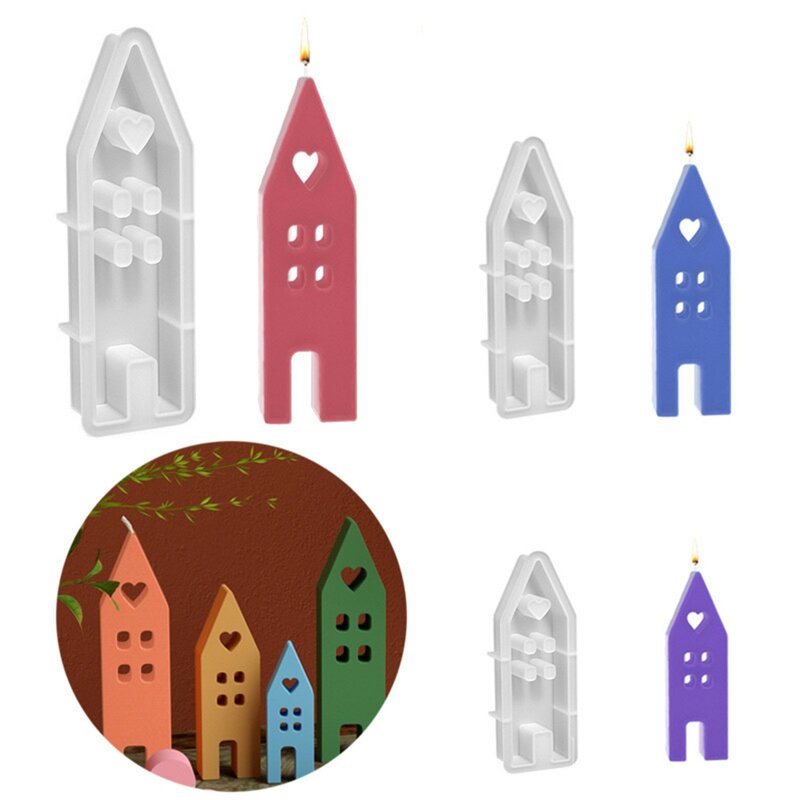 Moules de maison de Pâques en silicone 3D, outils de cuisson, décoration de maison de Pâques, considérant des moules