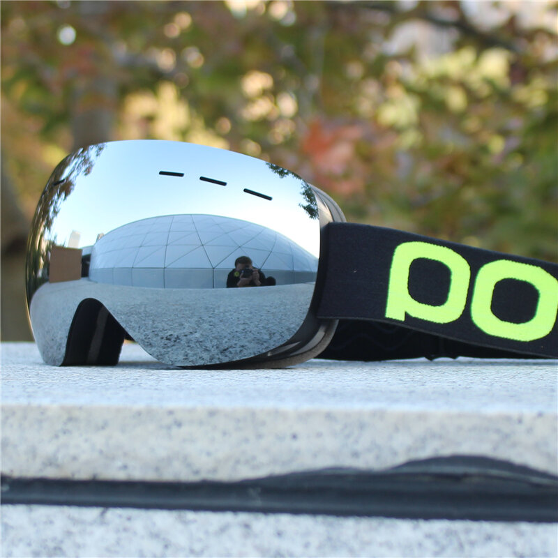 Occhiali da sci uomo donna inverno occhiali da sci da neve antiappannamento con maschera gratuita doppio strato occhiali da Snowboard UV400 Oculos Snowboard