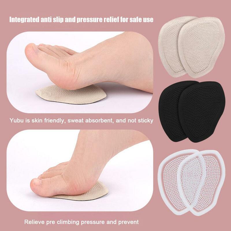 2pcs/Set Wear-resistant Forefoot Soft Inserts Foot Bone Particles Massage Shock-absorbing Half Size Pads Adhesive High Heels