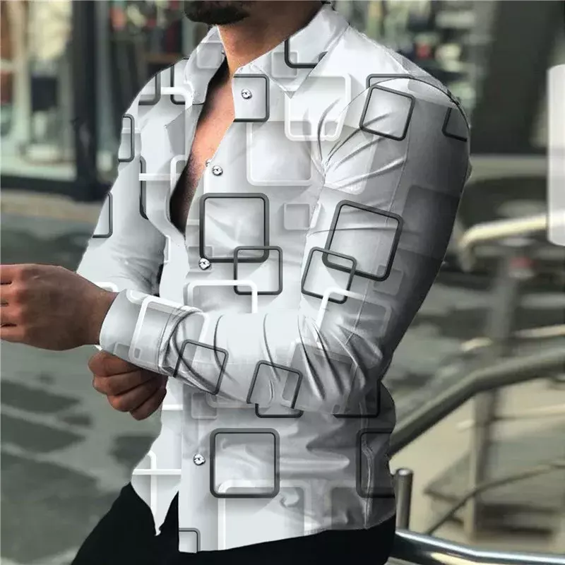 2024 Fashionable Shirts Men's Casual Party Street HD Pattern Designer Design Men's Tops Lightweight Sports Soft Comfortable Tops