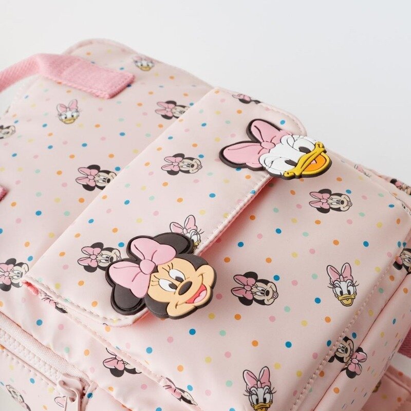 Новинка 2024, детский рюкзак Disney с Минни-Маус, школьная мини-сумка, симпатичная сумка через плечо для мальчиков и девочек