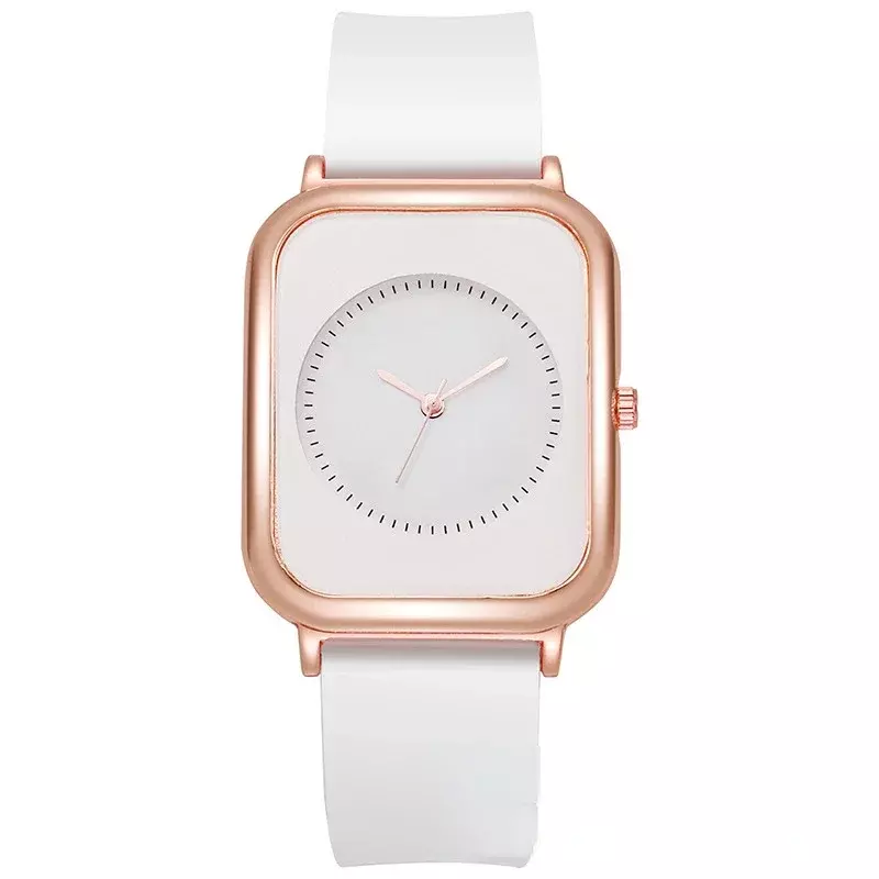 Niche-Reloj de alta gama para mujer, Relojes de correa de silicona minimalistas a la moda, estilo estudiante, regalo femenino