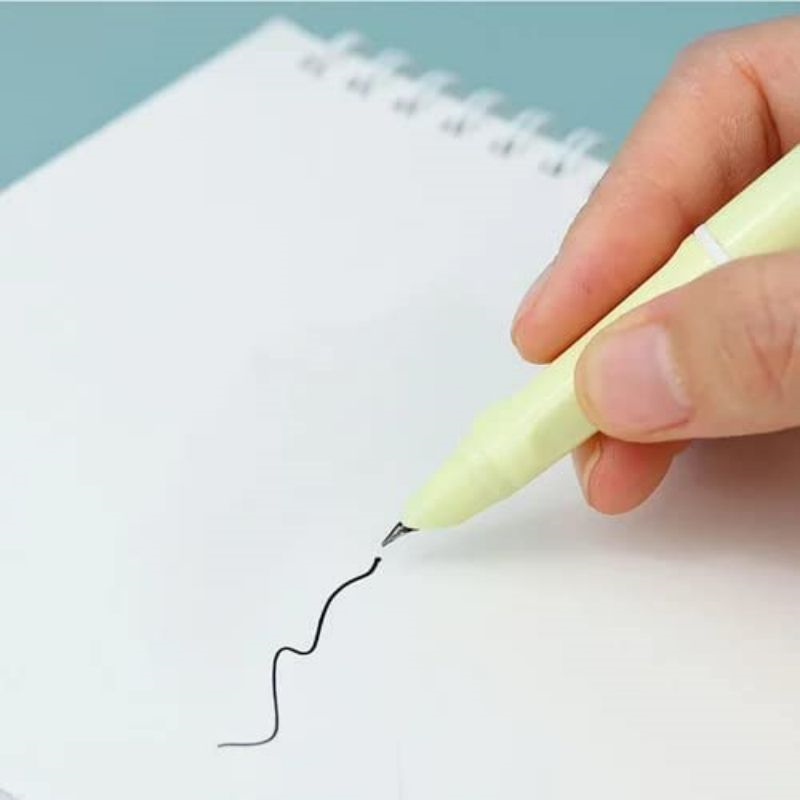 Pena tinta dapat ditarik, jenis tekan dapat diisi ulang pena menulis ekstra halus 0.38mm pena kaligrafi untuk kantor sekolah,, keluarga