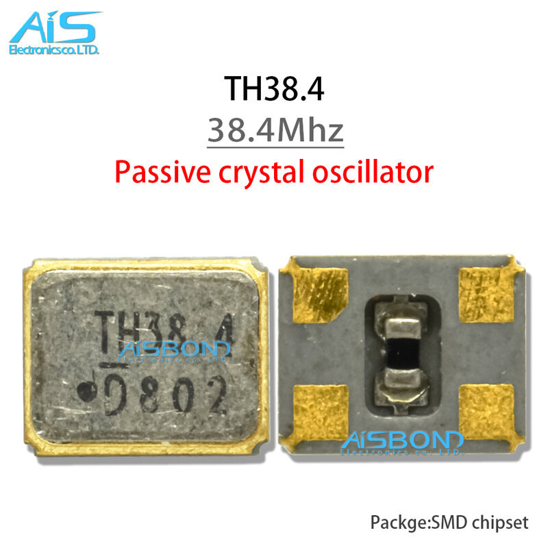 Oscilador pasivo de cristal, 5 unids/lote, TH38.4, 38,4 MHZ, TCXO, 38,4, 38.400 MHZ