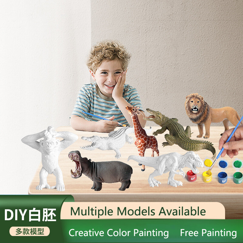 2022 جديد للأطفال دليل اللوحة DIY بها بنفسك لون تماثيل صغيرة على شكل حيوانات الديناصورات قوس قزح بيغاسوس عمل أرقام جمع ألعاب أطفال هدية