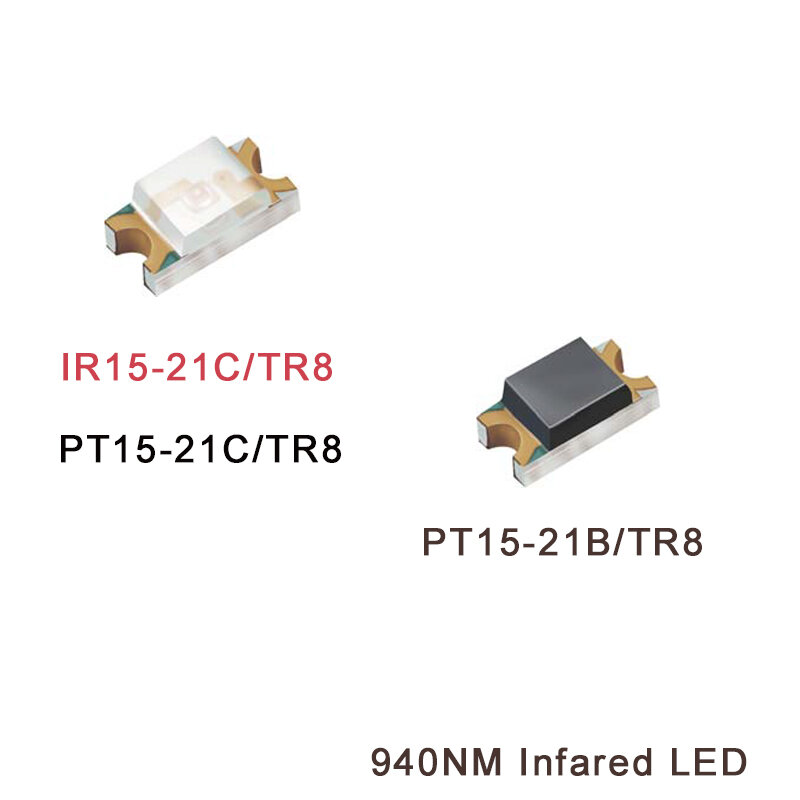 10 pz originale SMD IR15-21C/TR8 PT15-21B/TR8 1206 emettitore a infrarossi LED 940nm tubo di lancio a infrarossi