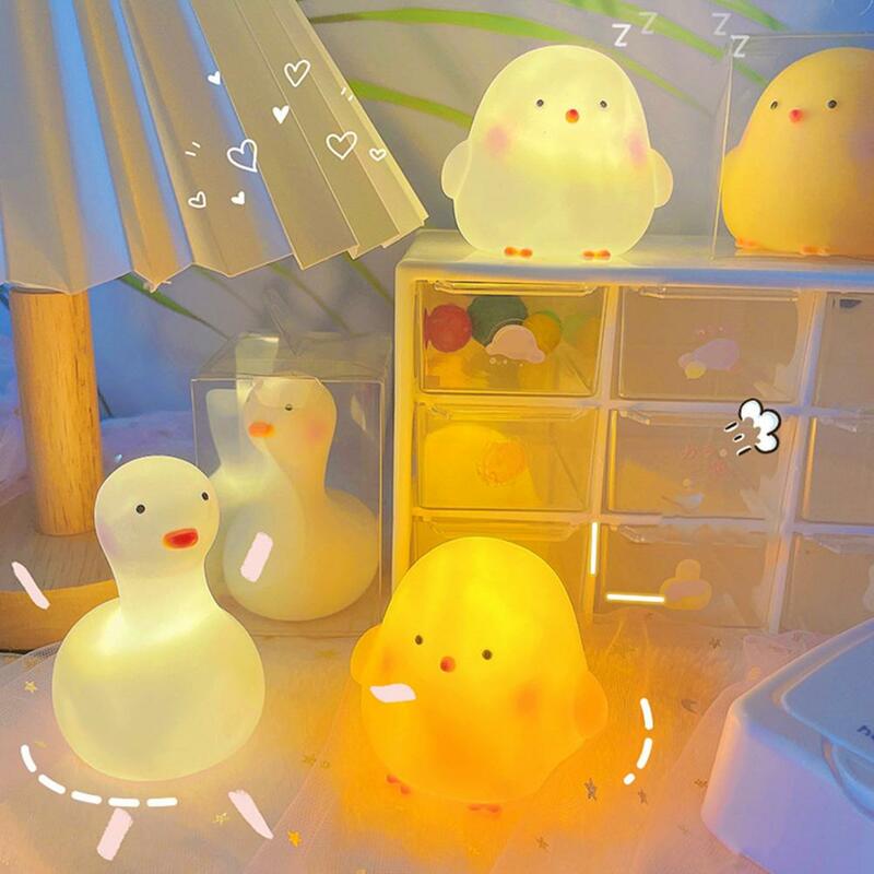 Aantrekkelijke Nachtlamp Energiebesparende Led Licht Oplaadbare Sfeer Cartoon Chick Led Bedlampkamer Decor
