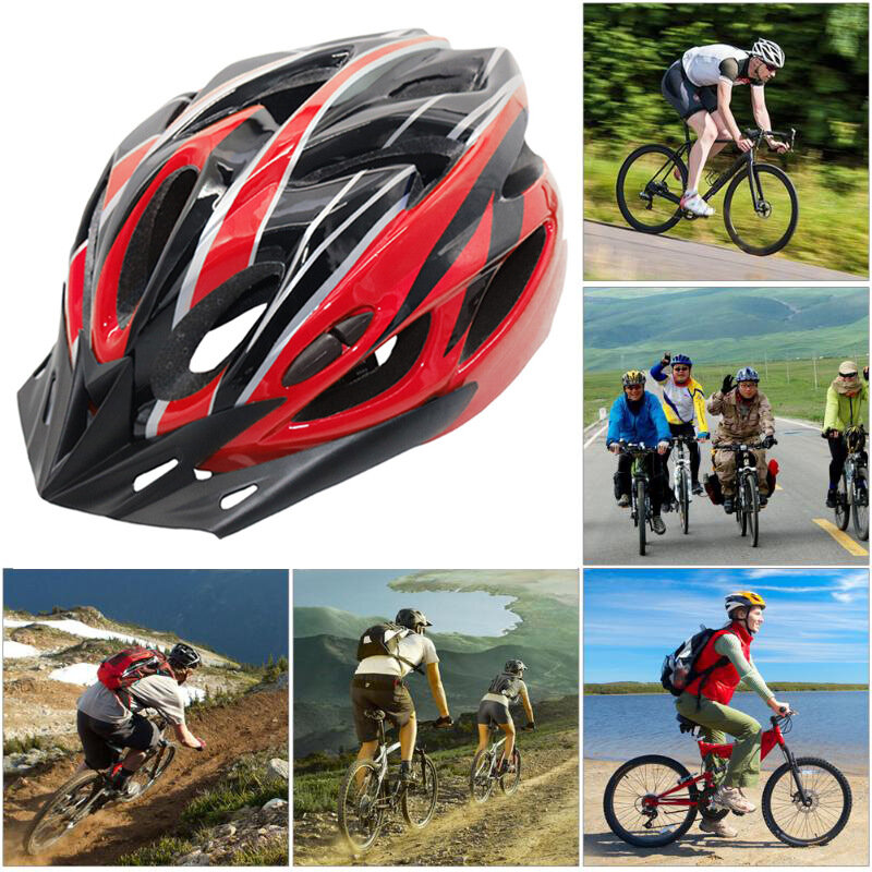 Casco de ciclismo para hombre y mujer, protector de cabeza de seguridad, ligero, hueco, ajustable, para bicicleta de montaña