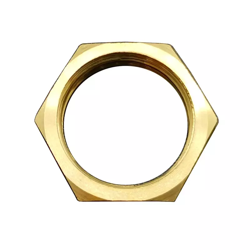 1/8" 1/4" 3/8" 1/2" 3/4" 1" BSP Female M10/12/14/16/18 Metric Thread Brass Hex Lock Nut with/No Flange Nickel Plated