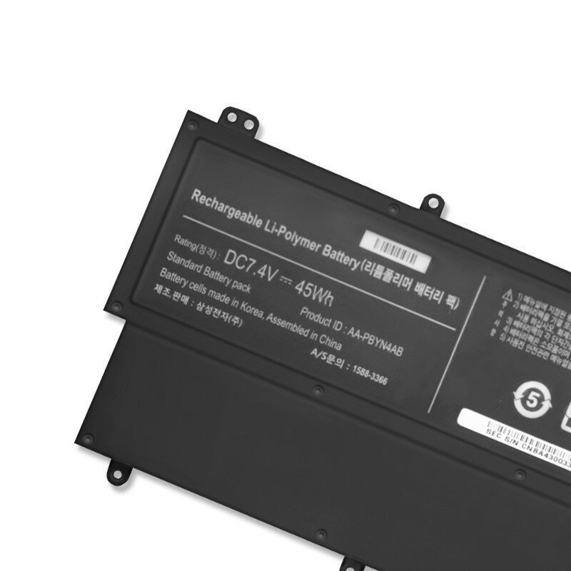 AA-PBYN4AB Bateria do portátil para Samsung, 530U3B, 530U3C, 535U3C, 532U3X, 540U3C, 7.4V, 45Wh, novo