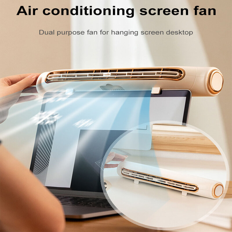 Screen Hanging Fan Vertical Dual-Use Fan Mini Infinitely Adjustable Wind Chiller Adjustable Angle Office Household Usb Fan