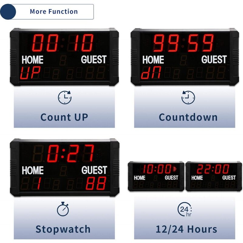 Светодиодный портативный Настольный табло, профессиональный табло 14/24 секунды, электронный цифровой табло для баскетбола, бейсбола/футбола
