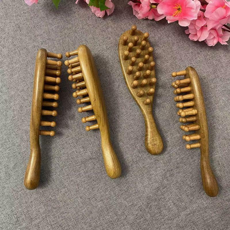 1Pc Sandalwood Massage Comb for Scalp Relaxing Dredging Meridians Relieving Fatigue Health Care Anti Static Hair Loss Comb