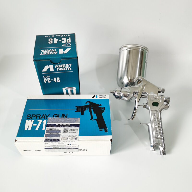 Originele Authentieke Anest Iwata W-71 Side Pot Spuitpistool 1.0/1.3/1.5/1.8Mm Nozzle Hoge Verneveling spray Paint Gun
