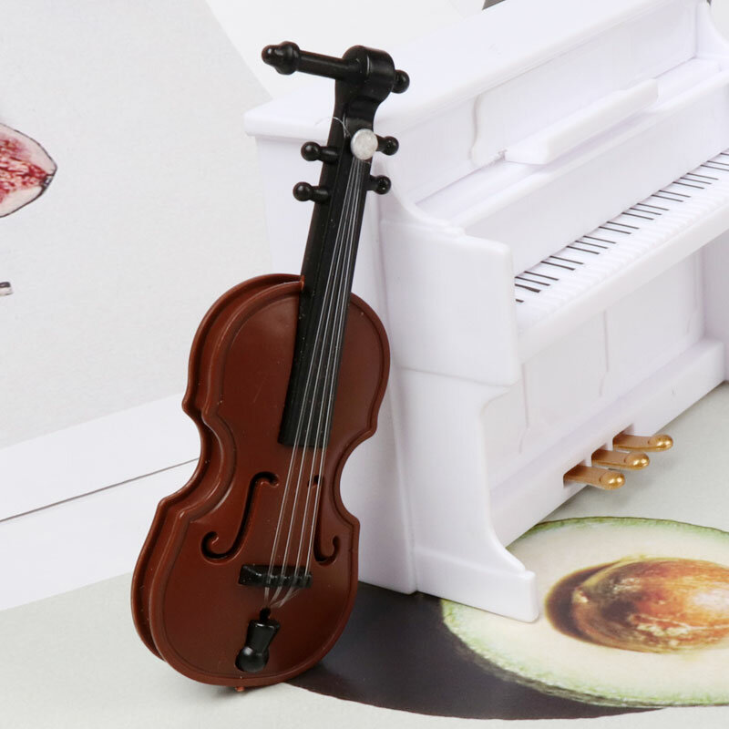 Crianças brinquedos em miniatura mini instrumento piano violino modelo para ob11 bjd boneca 1:12 casa de bonecas floresta família móveis acessórios