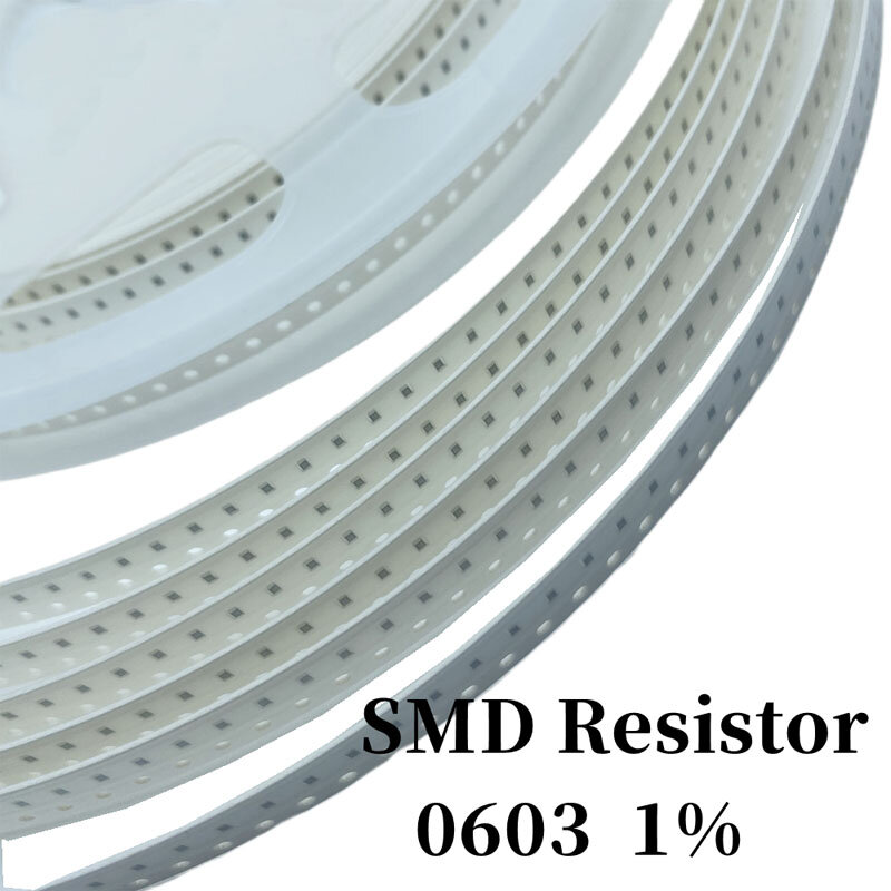 Resistor SMD 0603, 1% 5.1R 6,2 10 20 30 36 47 82 100 120 300 510 ohms, 1K 2K 3,3 K 3,9 K 4,7 K 10K 30K 75K 100K 200K 220K, 1000 PCes K 1M-1M