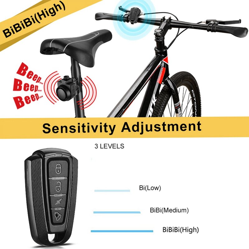 USB-Lade fernbedienung Motorrad Elektro fahrrad Sicherheit Einbruch alarm staub dicht