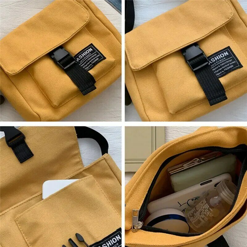 WJ01 Женская Холщовая Сумка в японском стиле, маленькая сумка для девушек, сумки на плечо, женская сумка-мессенджер через плечо, Студенческая сумка