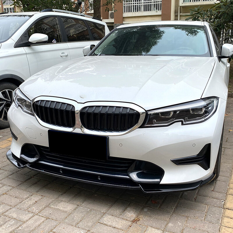 For BMW 3 Series G20 G21 320i 325i 2019-2022 Car Front Bumper Splitter Chin Lip Spoiler Diffuser Guard Body Kit Tuning Protector
