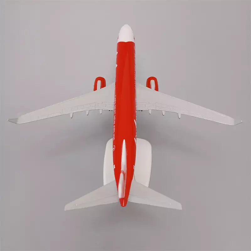 20cm Red Air Asia Airlines Boeing 737 B737 Airways Alloy Metal Airplane Model Diecast Air Plane Model w Wheels Aircraft