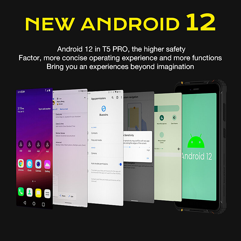 HOTWAV T5 Pro Wytrzymały smartfon Android 12 OS 4G 7500 mAh Masywna bateria MTK6761 6,0-calowy ekran 4 GB 32 GB 13 MP Kamera główna