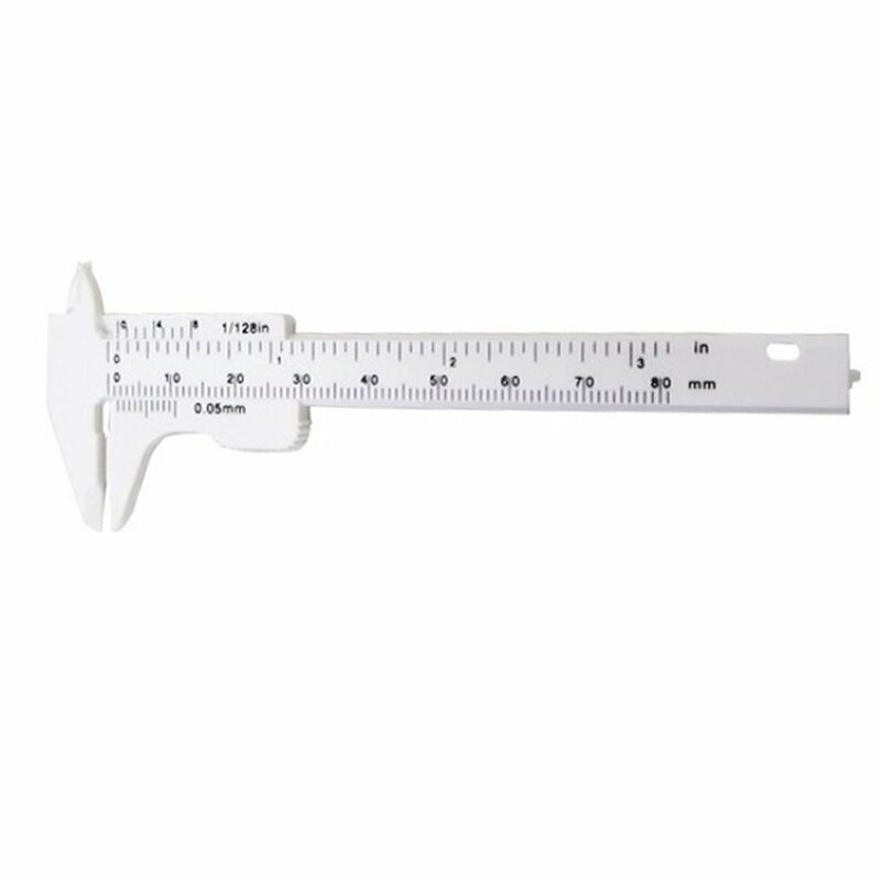 더블 체중계 플라스틱 버니어 켈리퍼, 미니 눈금자, 정확한 측정 도구, 표준 버니어 켈리퍼, 0-80mm