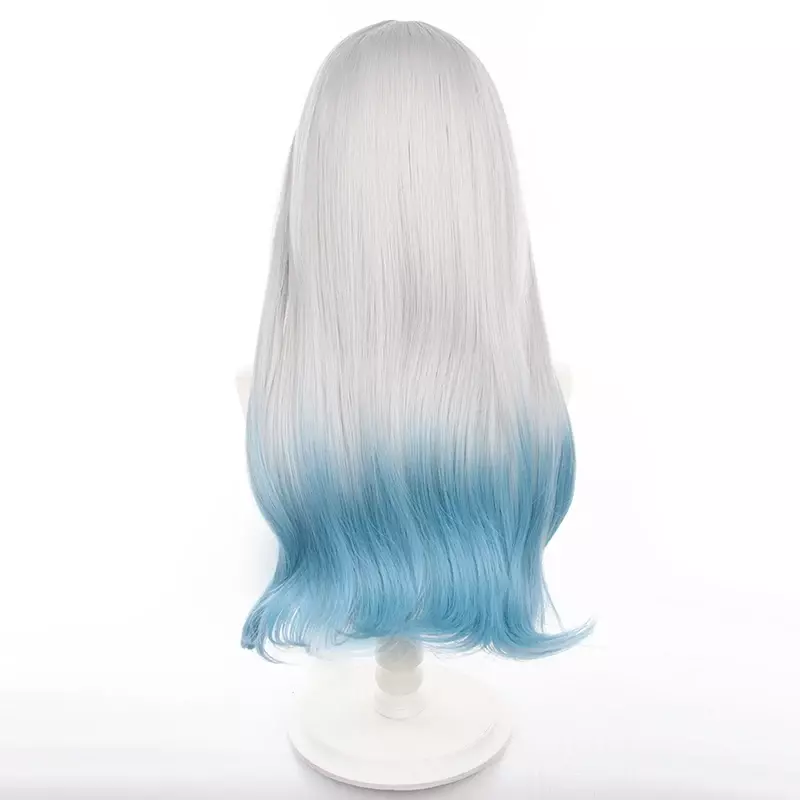 New Game Honkai: Star Rail Firefly Cosplay Wig Adult Women Long Hair Blue White Gradient Heat Resistant Synthetic Wigs Halloween