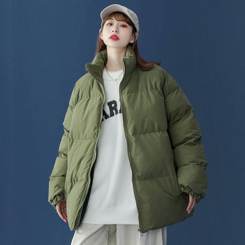 Куртка женская с хлопковой подкладкой, Короткая свободная куртка корейской версии, новинка 2022, студенческое пальто, куртка с хлопковой подк...