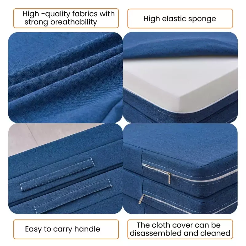 Simple Folding Mattress Memory Foam Mat Tatami Yoga Pad Foldable Sponge Mattresses for Office Lunch Break Single Bed Furniture