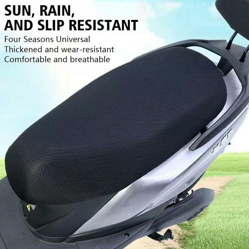 Poduszka motocyklowa pokrywa z siatki siateczkowa tkanina 3d antypoślizgowa osłona na skuter elektryczny letnia osłona oddychająca Y2l1