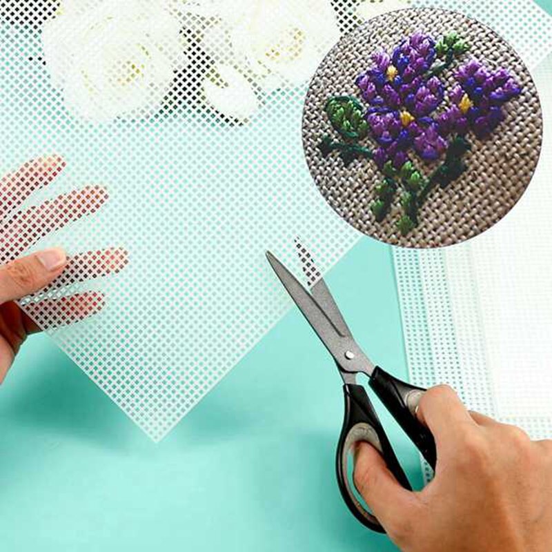 20 Sheets Plastic Canvas, 13X10.2Inch 7CT Transparent Plastic Mesh Canvas Sheets For Embroidery Cross Stitch Mesh Sheets Durable