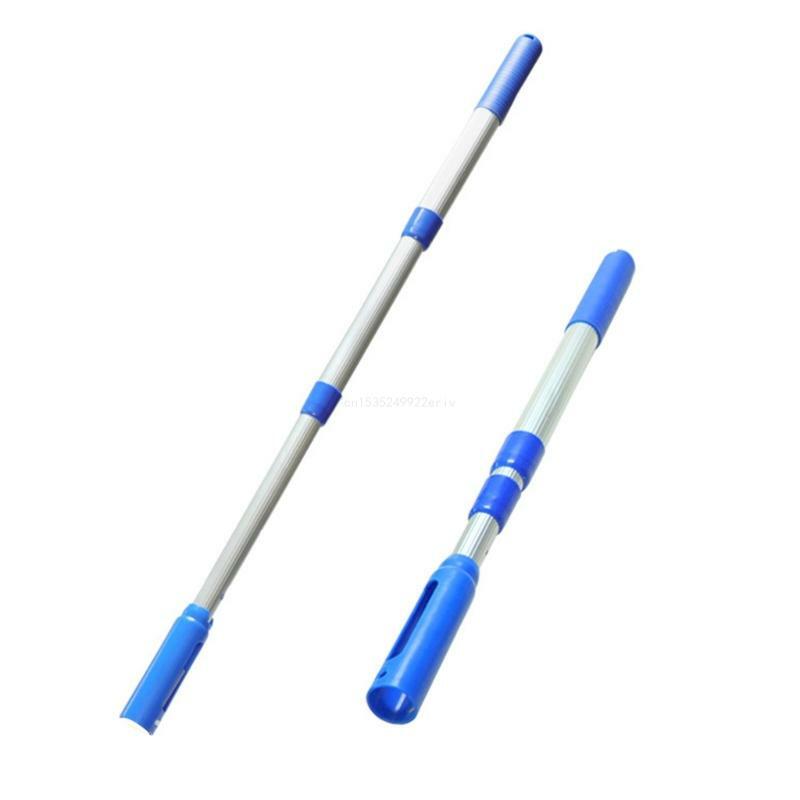 Telescopic Swimming Pool Poles 3 Piece Expandable Step Up Connects SkimmersNets