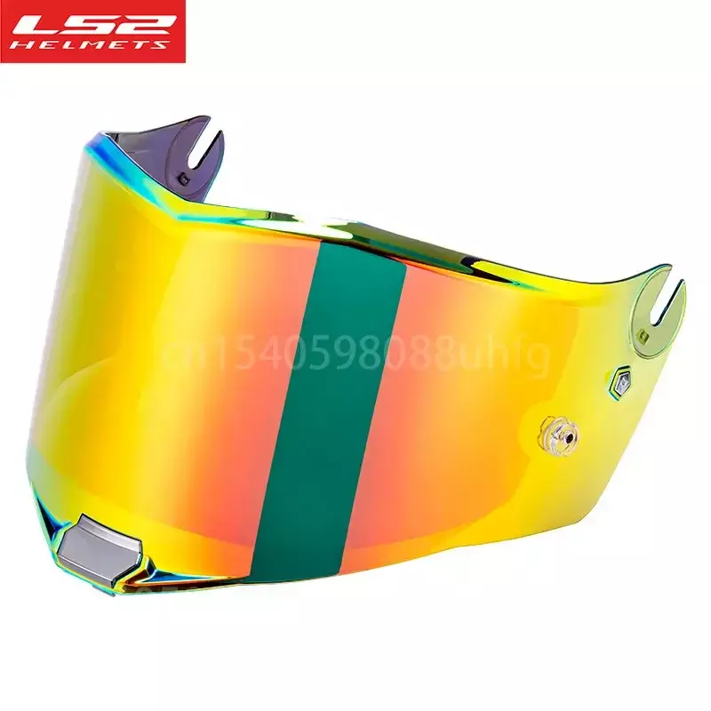 LS2-Visière de casque de moto THUNDER, FF805, Transparent, Chrome, Rouge, Extra Shield, Original