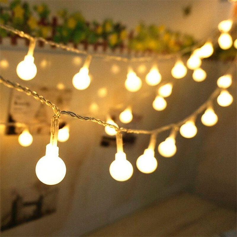Tali lampu LED putih hangat 1M 2M 4M 5M 10M daya baterai AA Baru Festival pencahayaan peri dekorasi pernikahan Natal