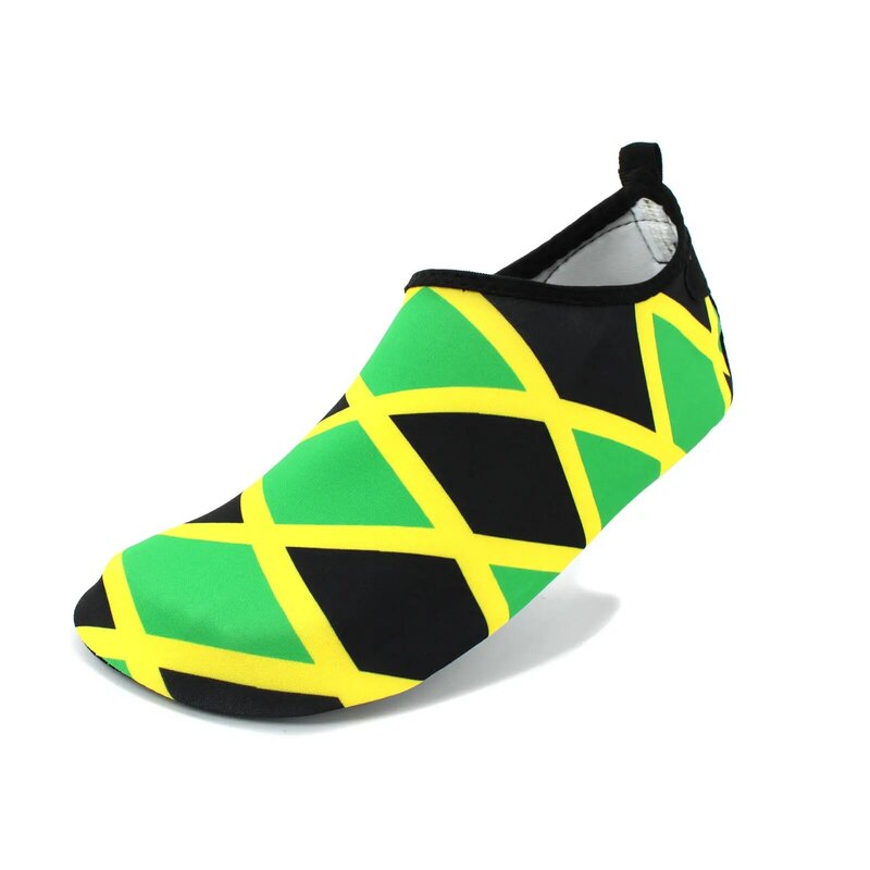 Zapatos de agua de secado rápido para hombre y mujer, zapatillas de playa para surfear al aire libre, ejercicio de Yoga, Bandera de Jamaica, Reggae caribeño, Rasta