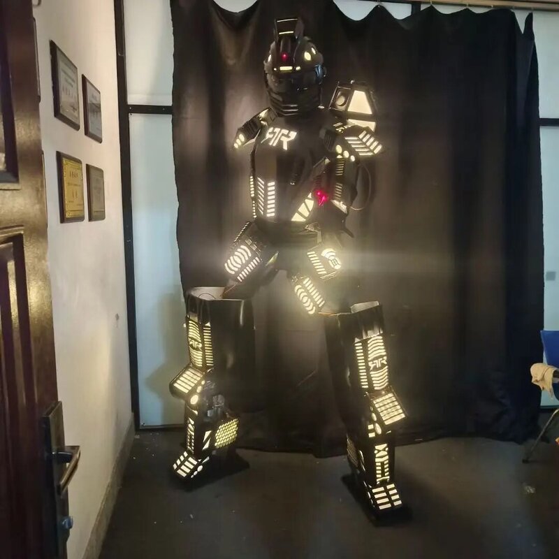 Led Robot Kostuum Party Show Evenement Luxe Verlichte Robots Tonen Bepantsering