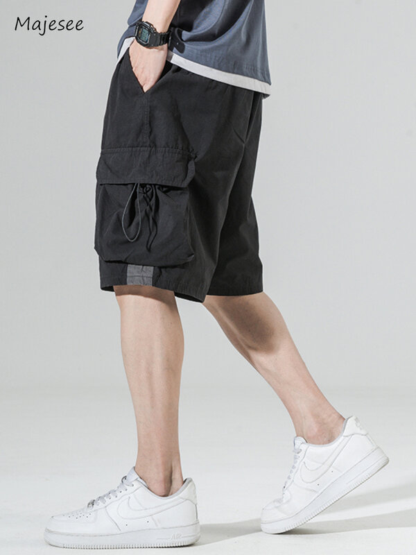Cargo Shorts Men Summer Big Pockets Leisure Baggy Comfortable Japanese Style Streetwear All-match Techwear Joggers Workout Chic