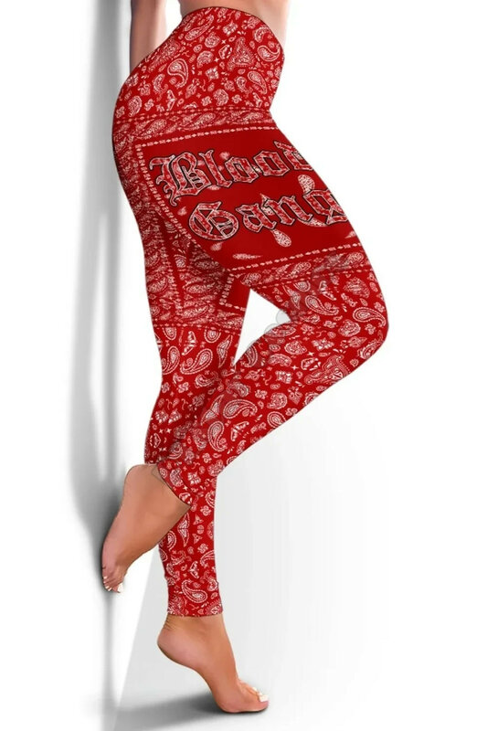 Blood Gang Leggings  3D Printed Leggings Sexy Elastic Female Skinny Leggings Gothic Yoga Leggings