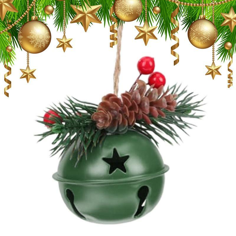 Campanas de Navidad para decoración, colgantes para árbol de Navidad, adornos festivos para fiesta, accesorios de manualidades DIY