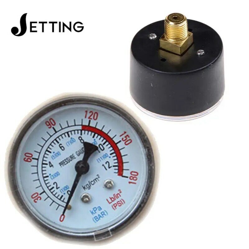 0-180psi Luft kompressor pneumatisches Hydraulik flüssigkeits manometer 0-12bar neu