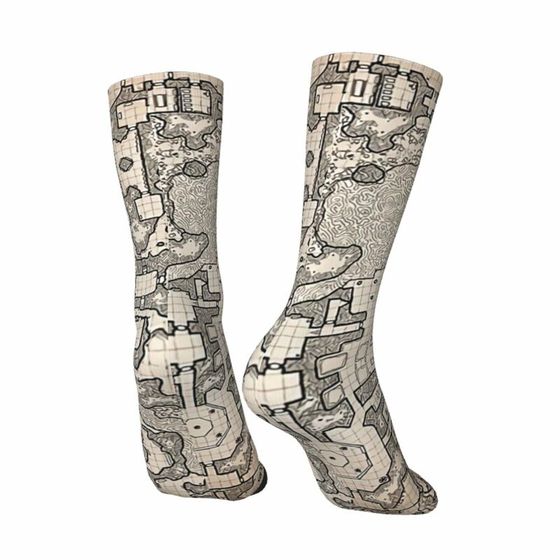 Забавные мужские носки, зимние гробы, винтажные, в стиле Харадзюку, игра DnD, хип-хоп, повседневные сумасшедшие носки с принтом в подарок