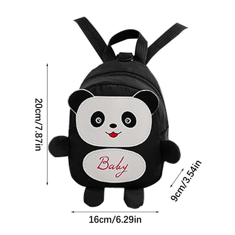 Tas ransel Panda การ์ตูนกระเป๋าเป้สะพายหลังน่ารักสำหรับเด็กวัยหัดเดิน, สำหรับจัดของระหว่างเดินทางพร้อมสายรัดป้องกันสูญหายสำหรับใส่ขนมขบเคี้ยว