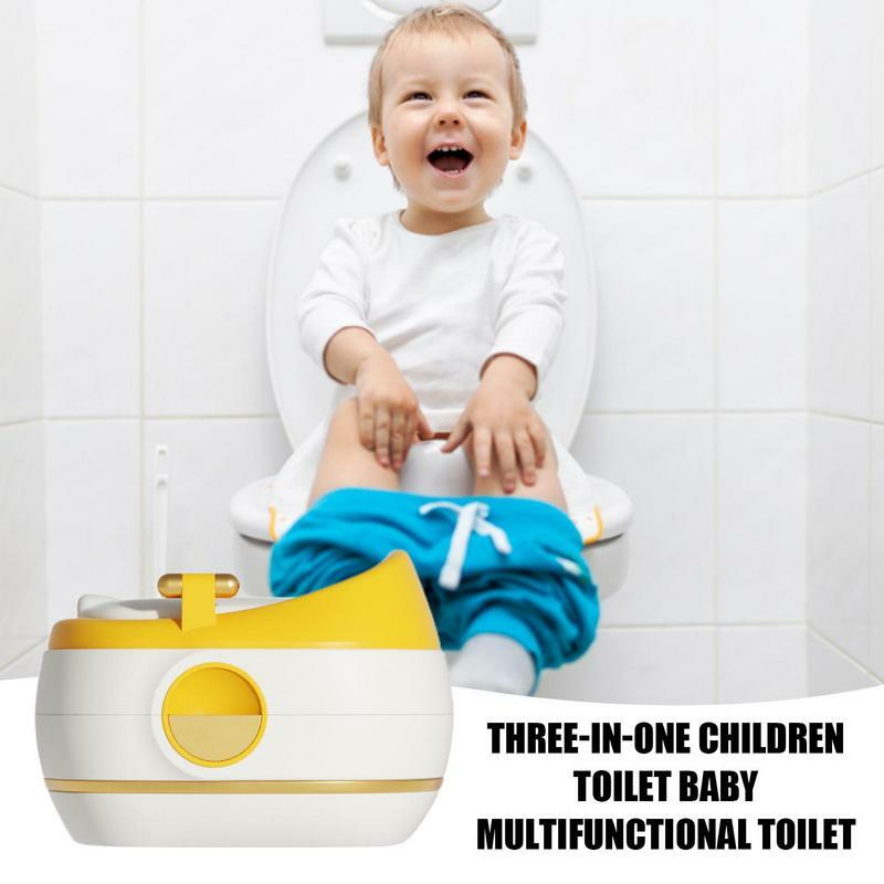 Детский тренировочный горшок 3 в 1, горшок для малышей с 3 трансформируемыми этапами, съемный Противоскользящий стабильный горшок, тренировочный туалет для