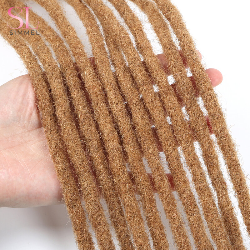 Dreadlocks-extensiones de cabello brasileño Remy, mechones de cabello humano liso rizado a granel, trenzado de ganchillo, venta al por mayor