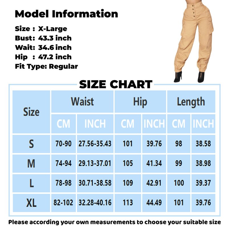Damskie spodnie Cargo z wysokim stanem modne modne w jednolitym kolorze, dopasowane guziki spodnie Cargo codzienne proste spodnie z kieszeniami na co dzień