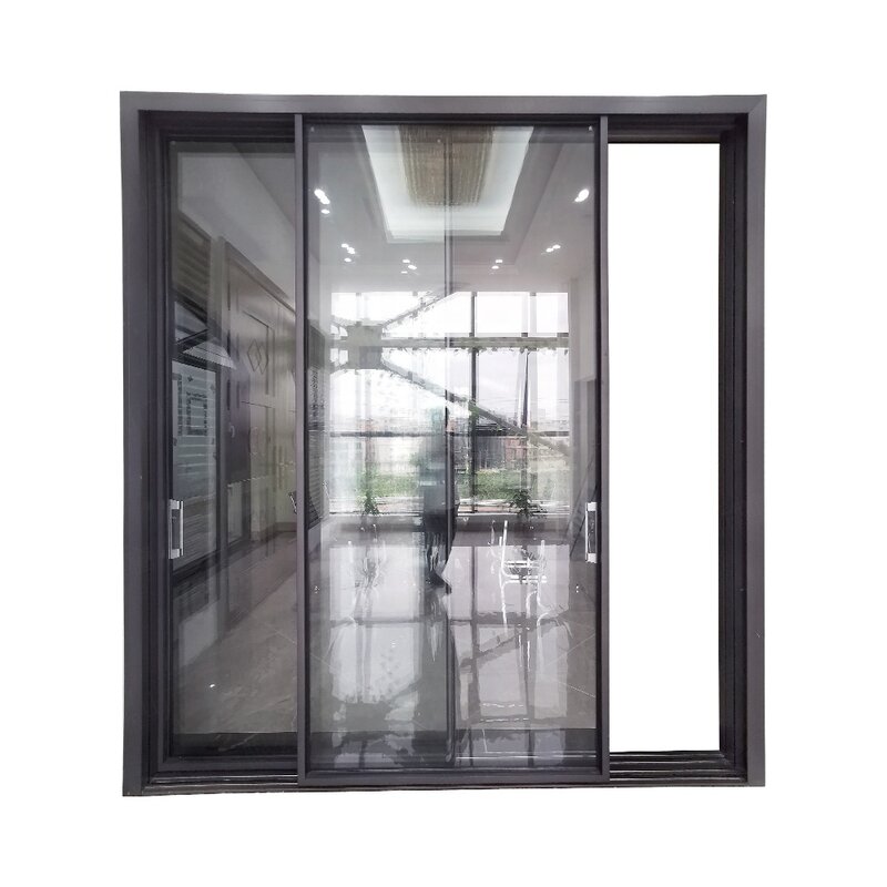 Doppel Verglaste Aluminium Schiebe Glas Tür