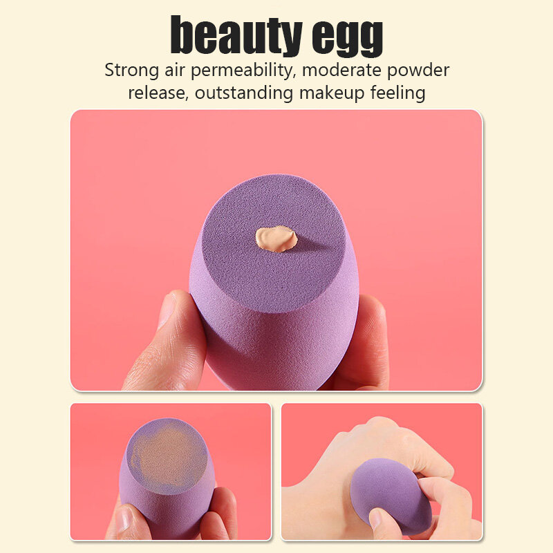 3 sztuk miękkie grzyby głowy puszek kosmetyczny fundacja jajko kosmetyczne nie pochłaniający proszek gurda Puff zestaw twarzy Puff z gąbką przybory do makijażu