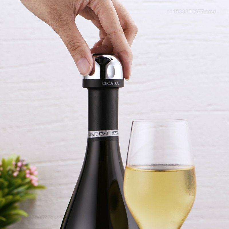Círculo alegria espumante vinho mini rolha de champanhe abs material mini rolha CJ-JS02 1 / box vácuo reter frescura vinho plug