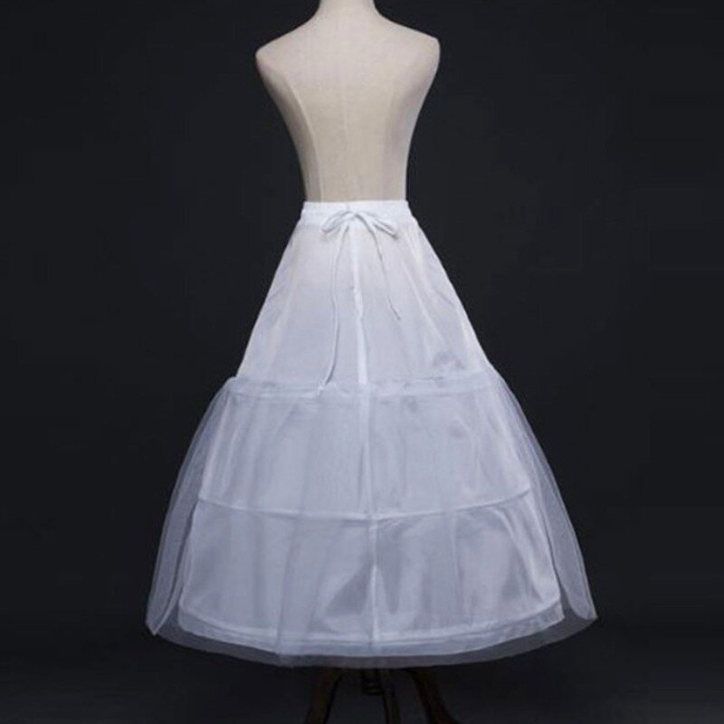 3 Hoops Tulle Petticoat Bride White Bustle Ball Gown Underskirt Black Crinolines Shag Falda Para Vestido De Novia